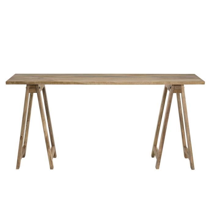 Console tréteaux Ko-Kut - Manguier marron - L 160 x P 40 x H 76,5 cm