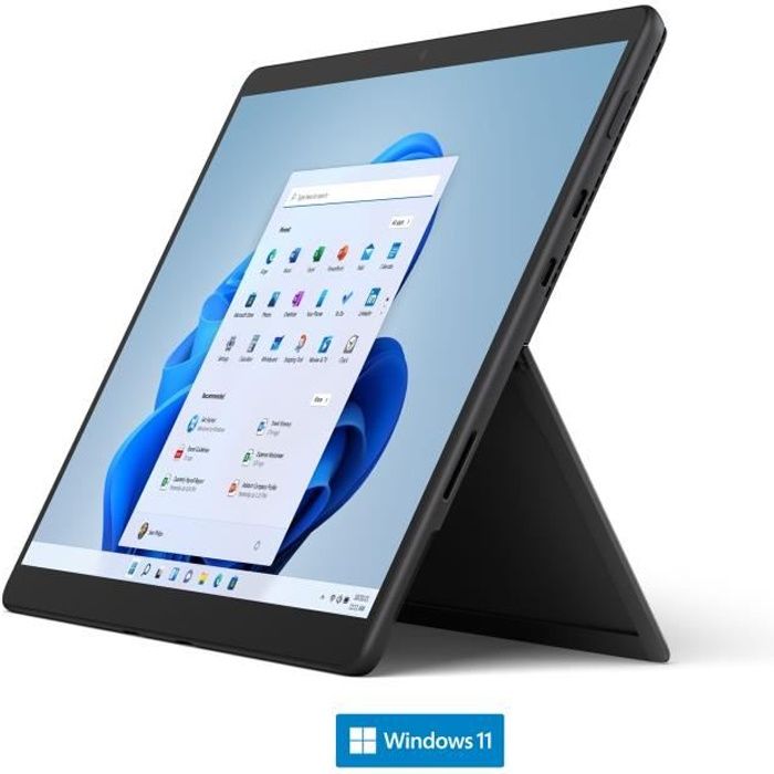 Microsoft Surface Pro 8 - 13- - Intel Core i7-1185G7 - RAM 16Go - 512Go SSD - Graphite - Windows 11 - AZERTY