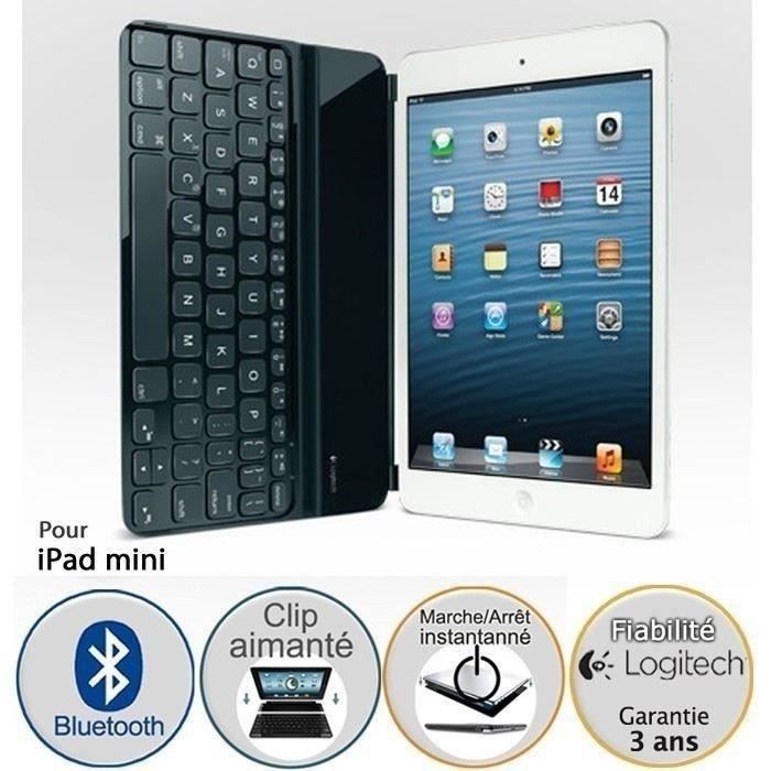 Logitech Coque Clavier Ultrathin Keyboard pour iPad Mini - Noire 