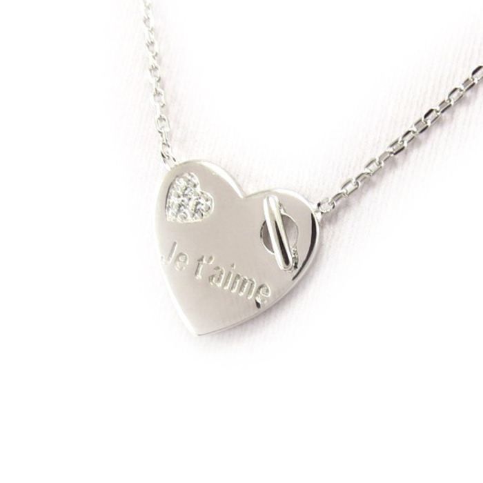 Collier argent -Je t'Aime-