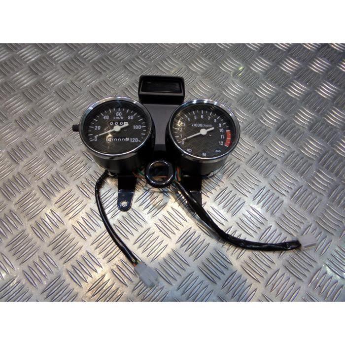 compteur vitesse kms compte tours tableau bord universel adaptable type moto suzuki 125 gn bobber custom chopper cafe Racer scra