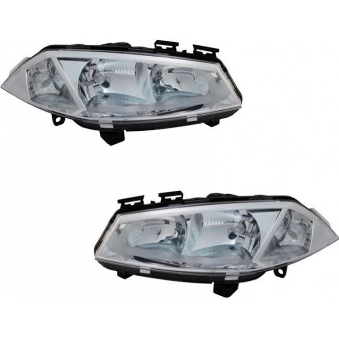 2 FEUX PHARE AVANT CONDUCTEUR + PASSAGER RENAULT MEGANE 2 PHASE 1 2002-2006