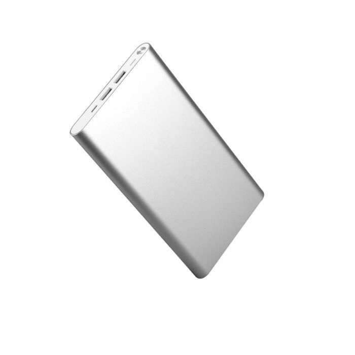 Batterie Externe 20 000 mAh pour SAMSUNG Galaxy S10e Smartphone Tablette Chargeur Universel Power Bank 2 Ports USB (ARGENT)