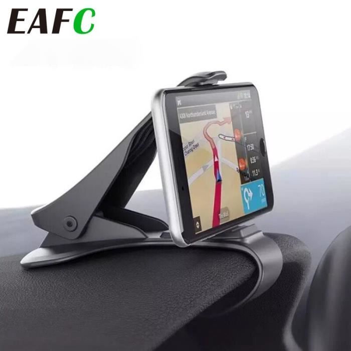 Support universel de téléphone portable pour voiture, Clip pliable pour tableau de bord, Navigation GPS - Black - MEAI007