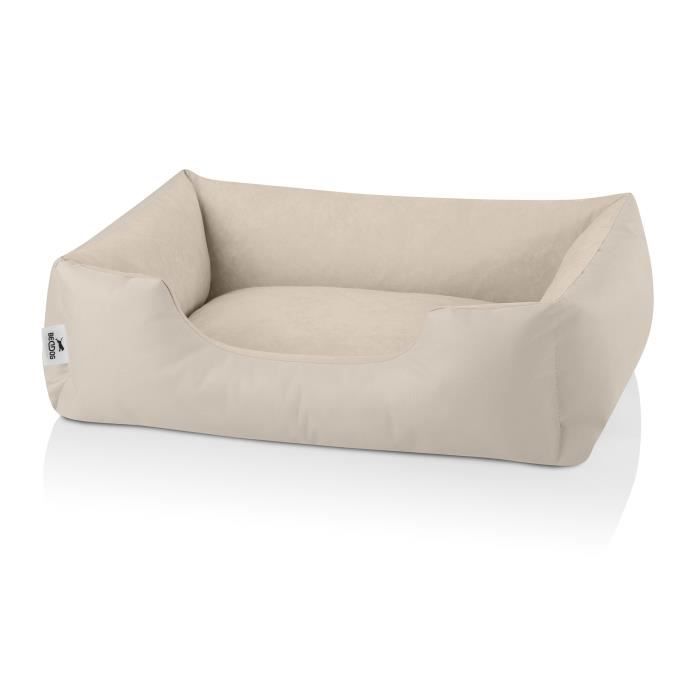 BedDog® ZARA lit pour chien, Panier corbeille, coussin de chien [M env. 70x55cm, LIGHT-SAND (beige clair)]