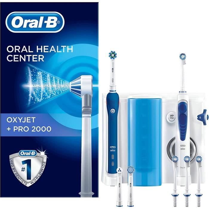 Brosses à dents électriques Oral-B Combiné Dentaire : Oral-B PRO 2000 + Hydropulseur Oxyjet 88356