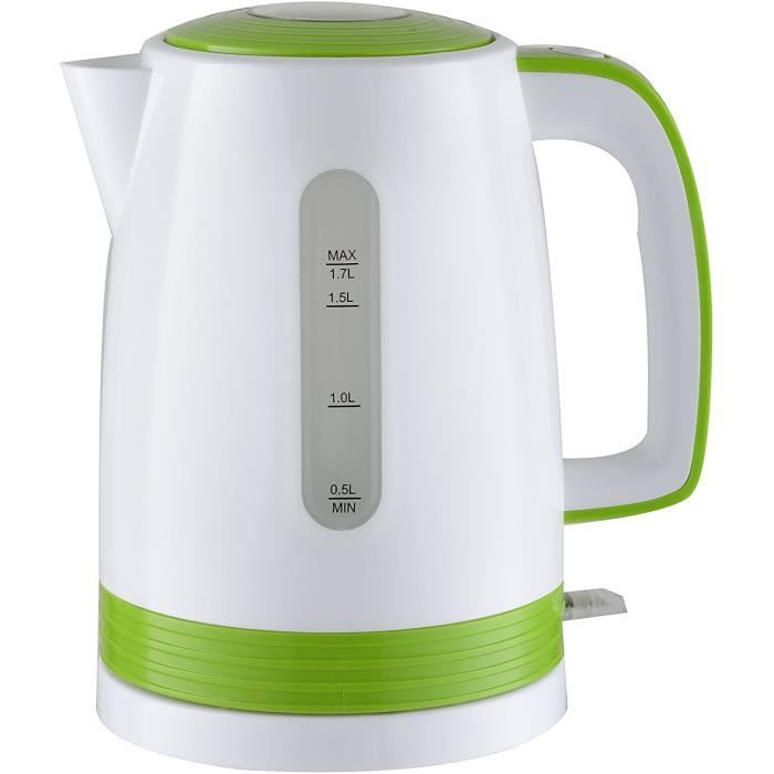 Triomph ETF1793 Bouilloire Électrique, 2200 W, 1.7 liters, Blanc/Vert