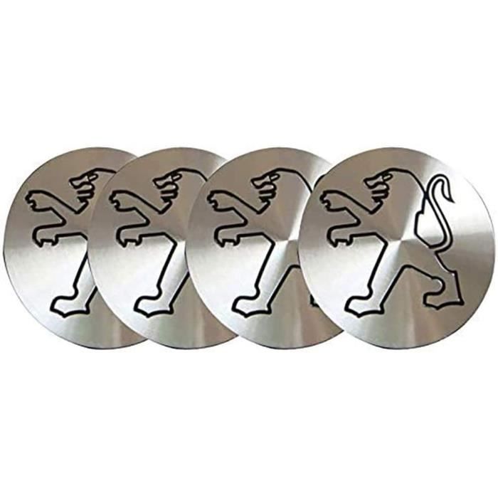 4, enjoliveurs de roue de voiture, diamètre 60mm, accessoires de voiture avec autocollants de logo, pour Peugeot 106 107 206 207 306