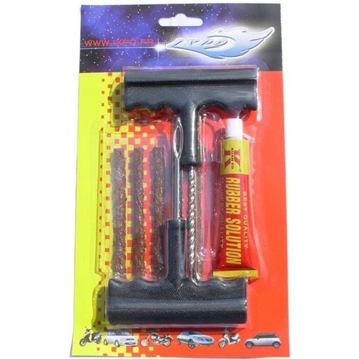 Kit de Reparation Crevaison Pneu Outils + 3 Mèche