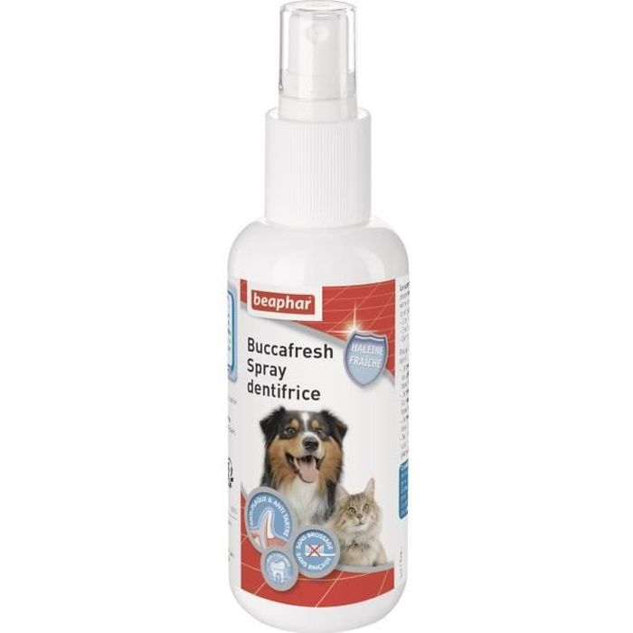 BEAPHAR Buccafresh Spray dentifrice - Pour chien et chat
