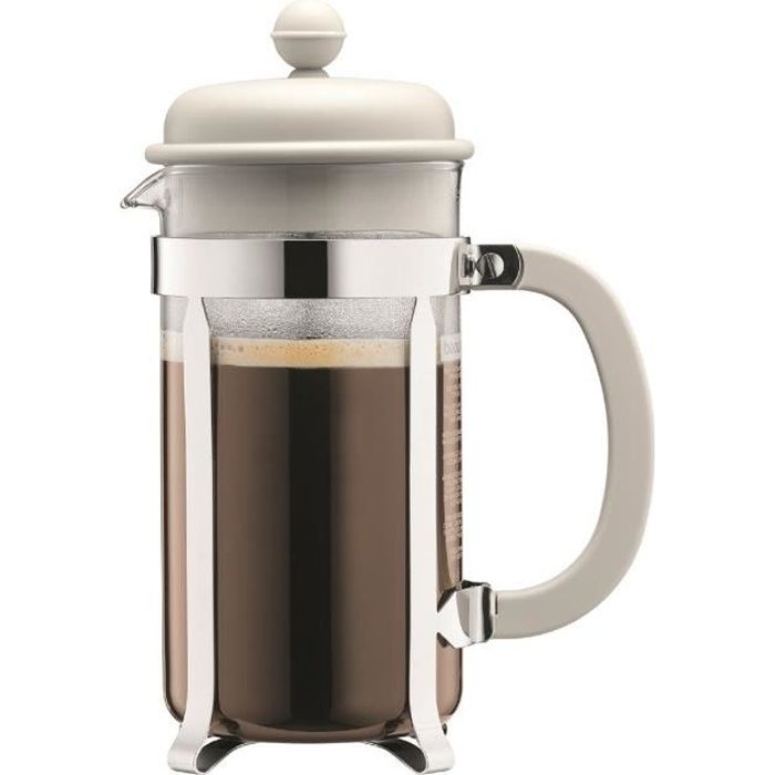 BODUM Cafetière à piston CAFFETTIERA capacité 8 tasses/1L blanc