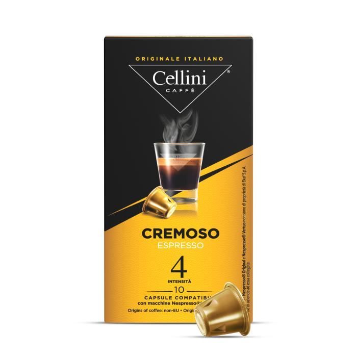 CELLINI 100 Capsules de café compatibles Nespresso - Mélange Cremoso