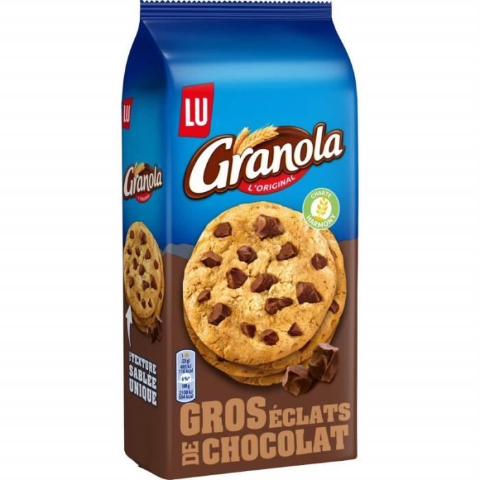 GRANOLA - Granola Extra Cookies Pépites Chocolat 184G - Lot De 4