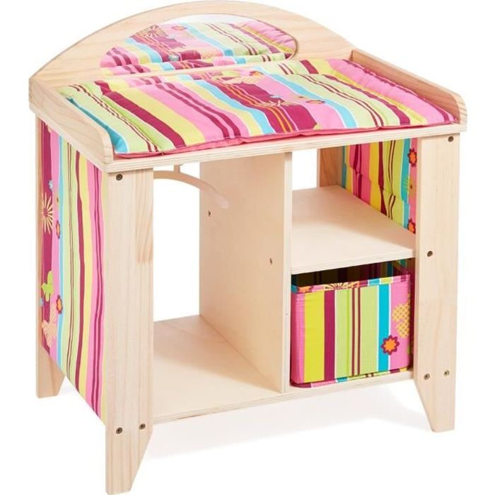 howa - Table à langer pour poupées -Butterfly- en bois 27401