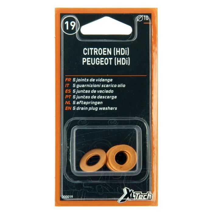 XLTECH 5 joints cuivre Ø10mm PSA Hdi