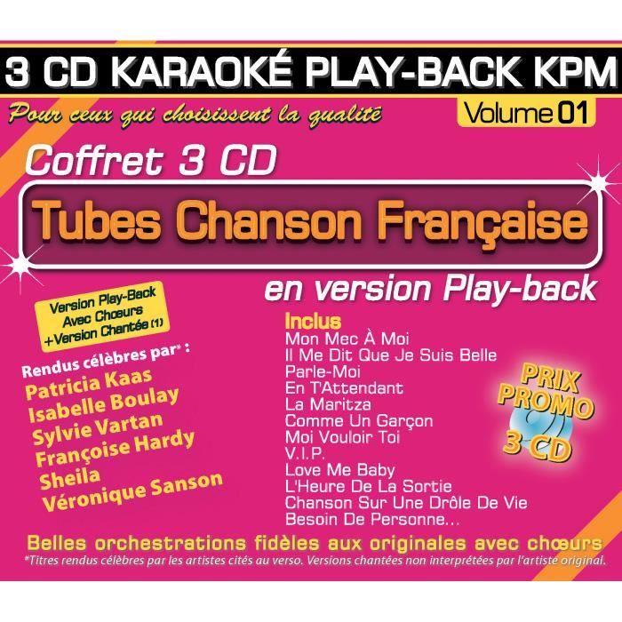 Coffret 3 CD Karaoké Play-Back KPM \