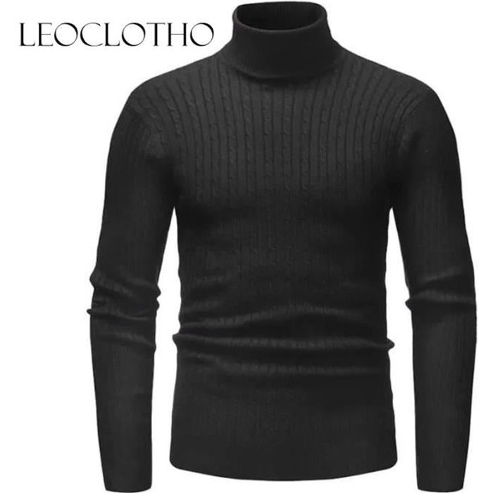 Pull col montant homme à manches longues Pull Hommes Pull irlandais