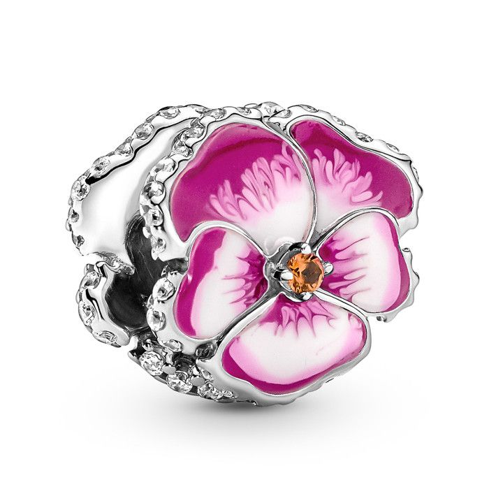PANDORA Charm Pensée Rose 790777C01