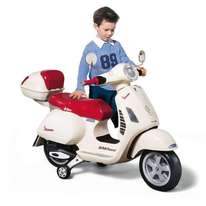 PEG PEREGO Vespa Enfant Scooter Electrique Enfant 12 Volts