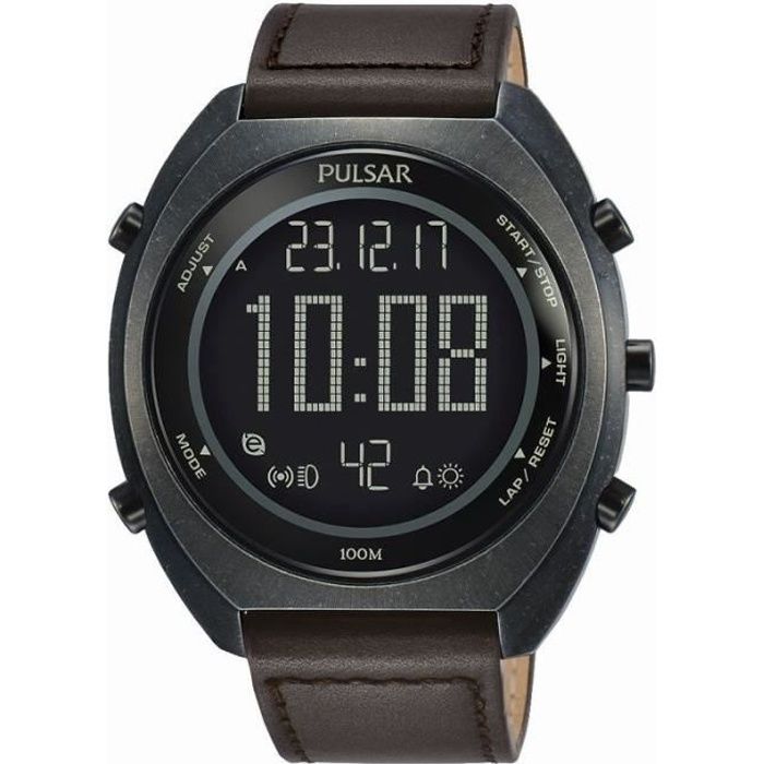 Pulsar Montres Marron pour Homme - P5A029X1 9mm Noir
