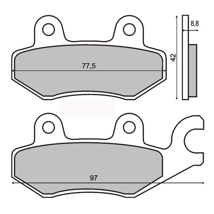 PLAQUETTES DE FREIN Organique AVANT HONDA 125 XLv Varadero 2001-2001