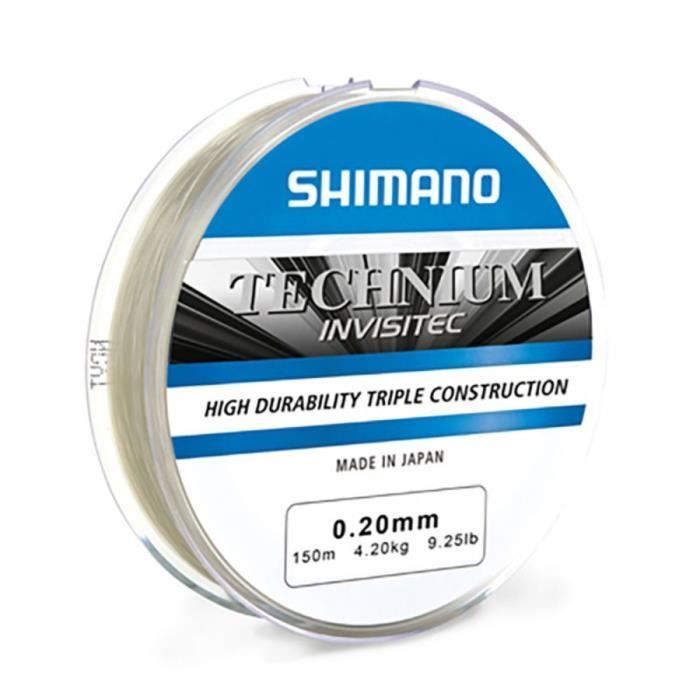Shimano Technium Invisitec 300 M 0.25 mm - 300 m Nylon Ligne de Pêche Monofilament Fil Mer Eau Douce Spinning Carnassiers