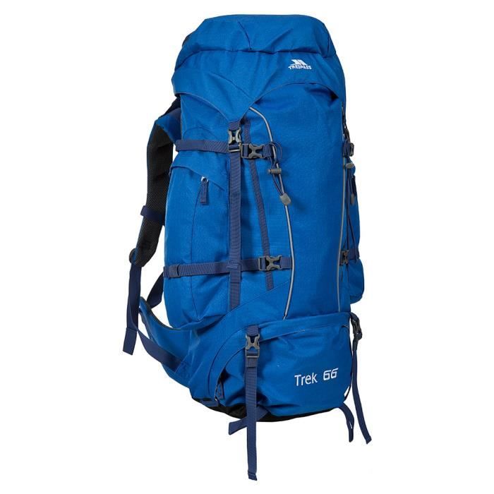 TRESPASS Sac à dos Trek - 66 L - Bleu électrique