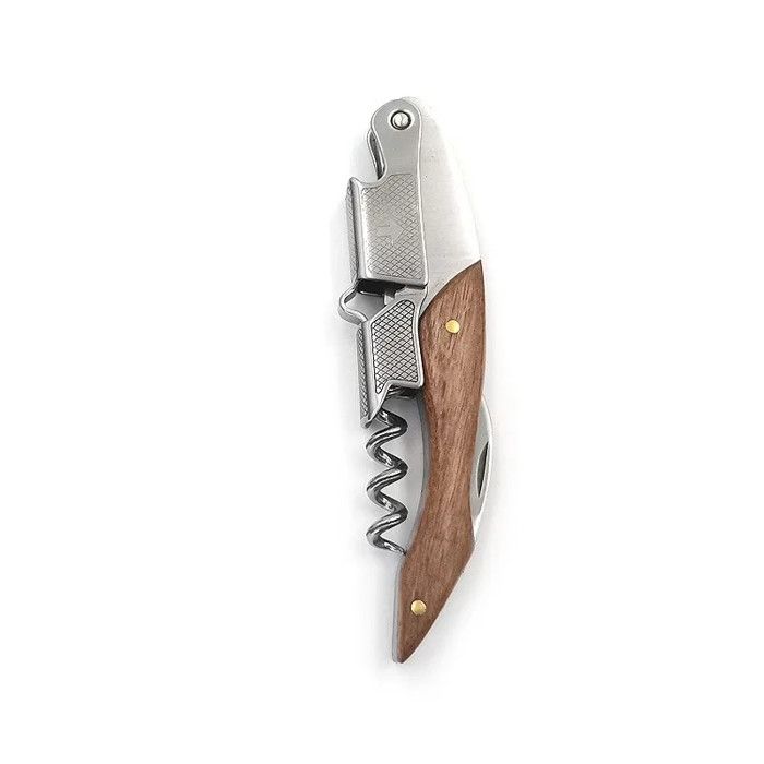 Ouvre-Bouteille Style Lapin Gearmax - Tire-Bouchon Chrome Avec Coupe-Capsule - Cadeau Vin Original