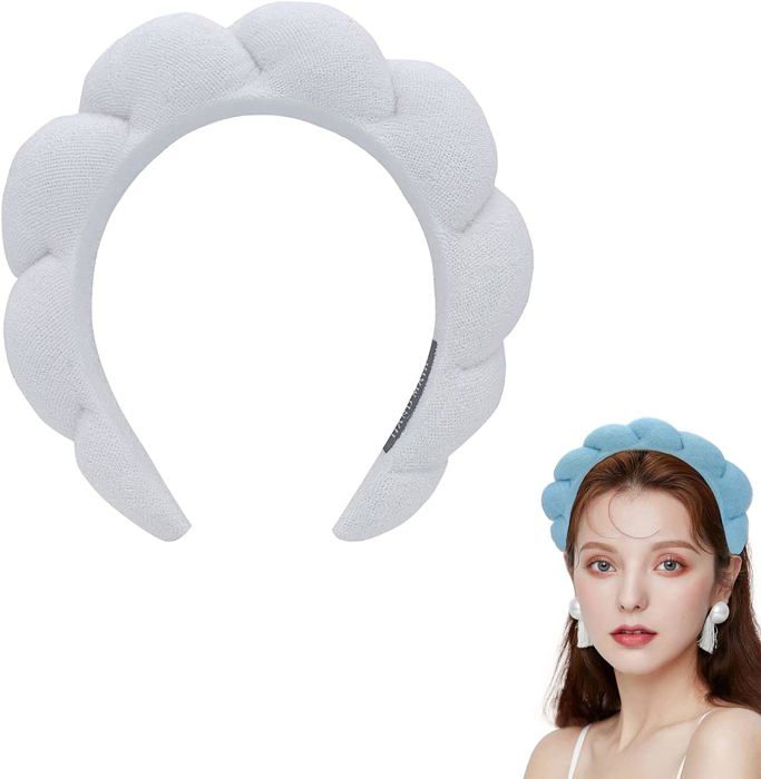 2 Bracelets Lavage Visage En Microfibre - Absorbants Et Élastiques - Pour Douche, Maquillage Ou Sport