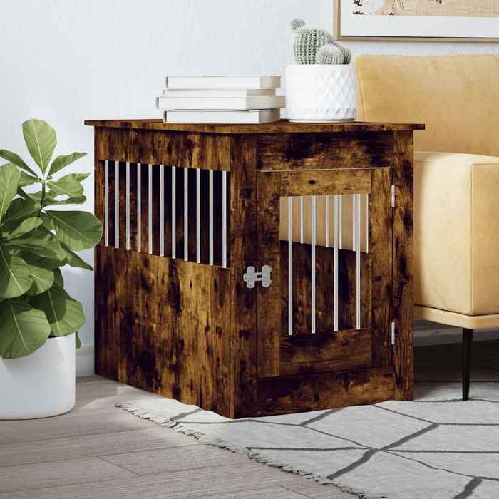 vidaXL Meuble de Cage Chêne 55x80x68