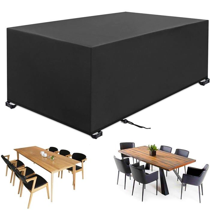 Housse de protection table de jardin AIMOONSA 120×60×90 cm 420D noire imperméable cordon de serrage