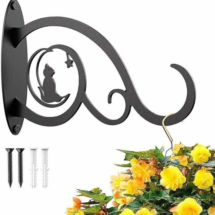 Blanc 4 Pièces Suspension Mural Crochet Plante, Crochets De Suspension En Métal De Jardin Crochets Muraux Pour Jardin Paniers Suspendus 98947443