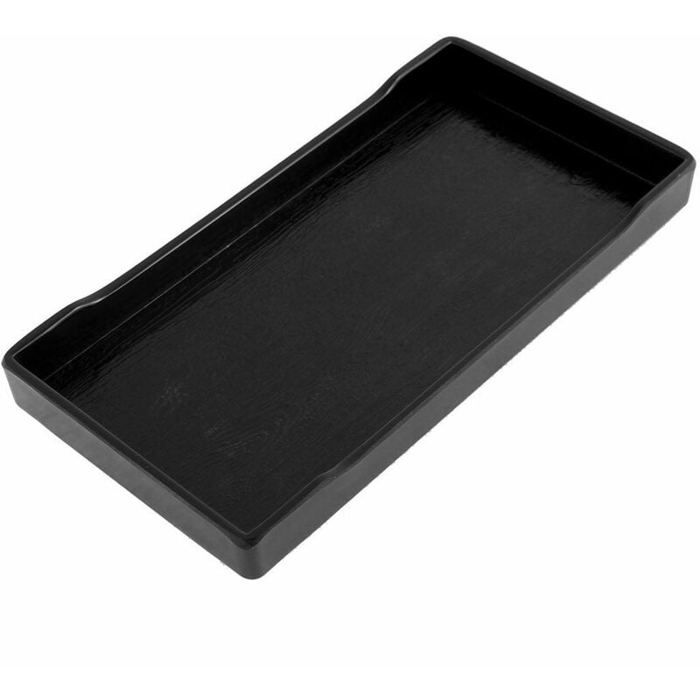 Relaxdays Lot De 2 Grands Plateaux Service Antidérapants 56x41 Cm – Noir, Bord Relevé, Idéal Restauration & Fêtes