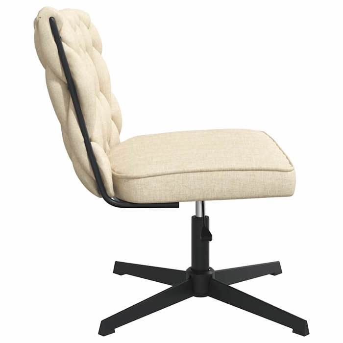 Sale 2026 Chaise pivotante de bureau - 1 place - Crème Tissu - 65x65x(74 - 84) cm DD607