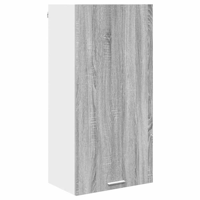 Armoire suspendue de cuisine - vidaXL - Gris Sonoma et Blanc - Bois dingénierie - 50x31x100 cm - Rangement spacieux