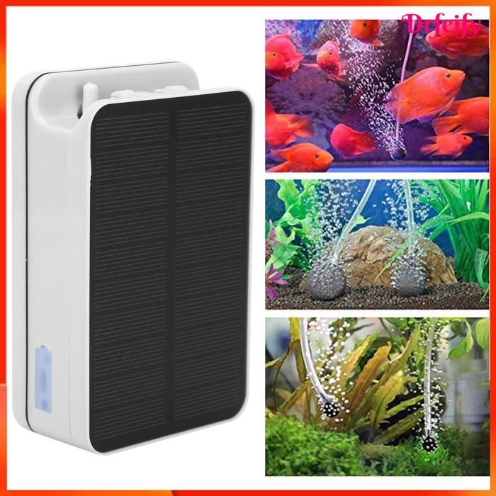 Pompe solaire pour bassin - AKOZON - 18650 - Batterie 2200mAh - Fonctionne jour & nuit - Pour petits/moyens étangs