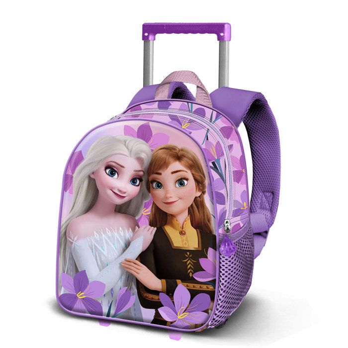 Sac à dos 3D à Roulettes Petit - Disney La Reine des Neiges 2 (Frozen) Violet - Lilas - Taille Unique