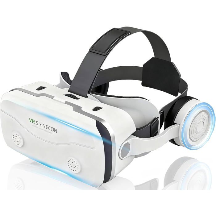 Casque de réalité virtuelle - ZGEER - Compatible smartphones 47-72 pouces - Blanc - Vision 3D - Angle de vision 120°
