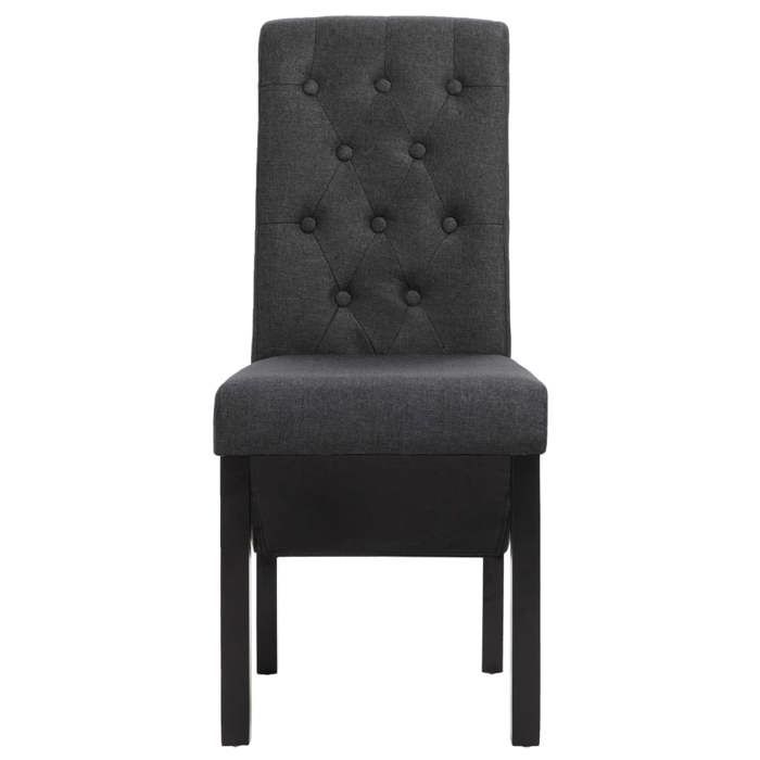 Lot de 2 Chaises de cuisine Gris - Montage simple - SHIELDPRO® Chaises à manger Scandinave Pour salon gris foncé tissu 6748275