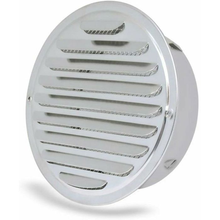 Grille daération ronde – HAWUJ – Acier inoxydable 145mm – Pour cheminée et ventilation murale – Argent