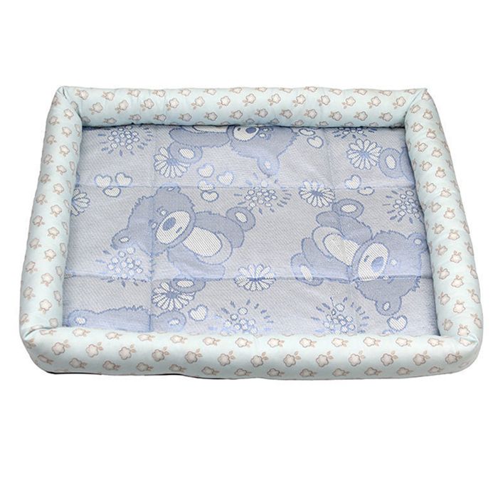 Coussin rafraîchissant chat chien matière soie glacée lin antidérapant nettoyable estival .