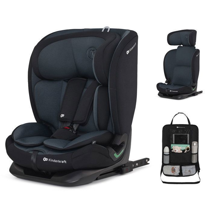 Siège Auto Kinderkraft ONETO3 i-Size 76-150 cm ISOFIX Top Tether EASY GROW Inclinable 5 Positions Noir