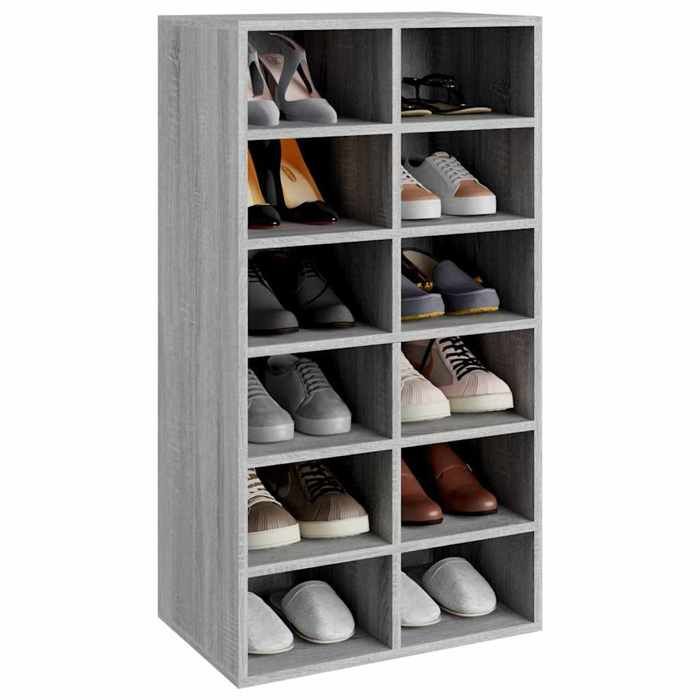 Meuble entree - vidaXL - CHIC - Étagère à chaussures Sonoma gris 54x34x100 5 cm Bois ingénierie - 27.62 kg FR781168