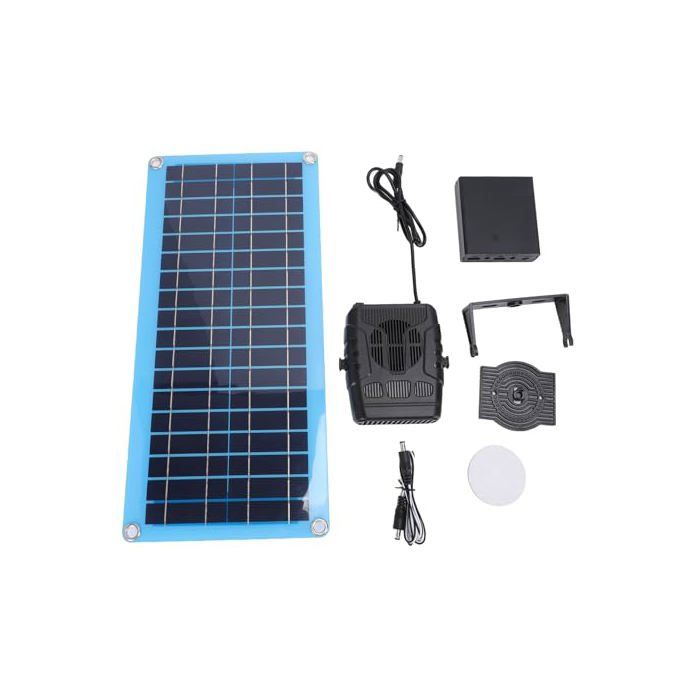 Chauffage avec Panneau Solaire Monocristallin 30W Réglable à énergie Solaire pour Animal Domestique Voiture Camping Poulailler
