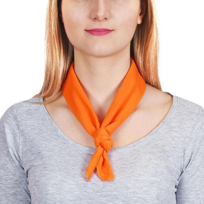 All/ée du foulard Bandana coton Noir uni