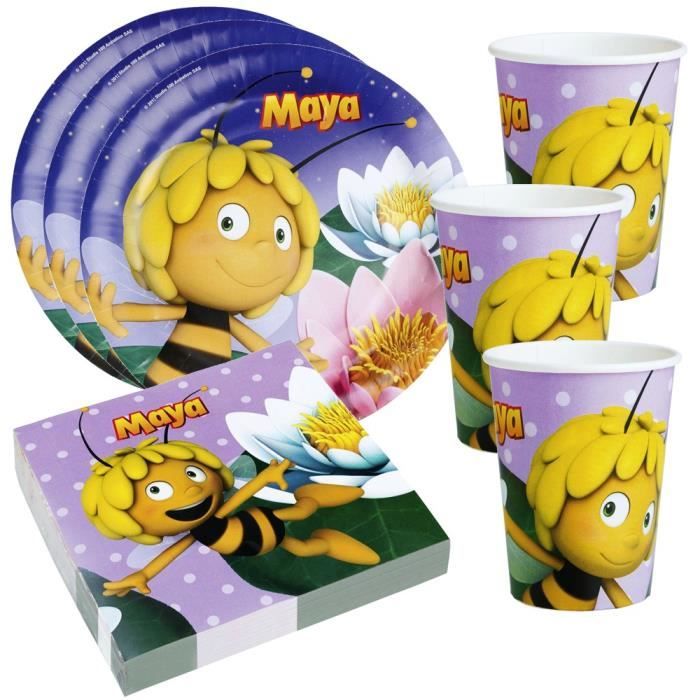 decoration anniversaire maya l abeille Maya L Abeille Anniversaire Party Set 8x Assiettes 8x Gobelets decoration anniversaire maya l abeille