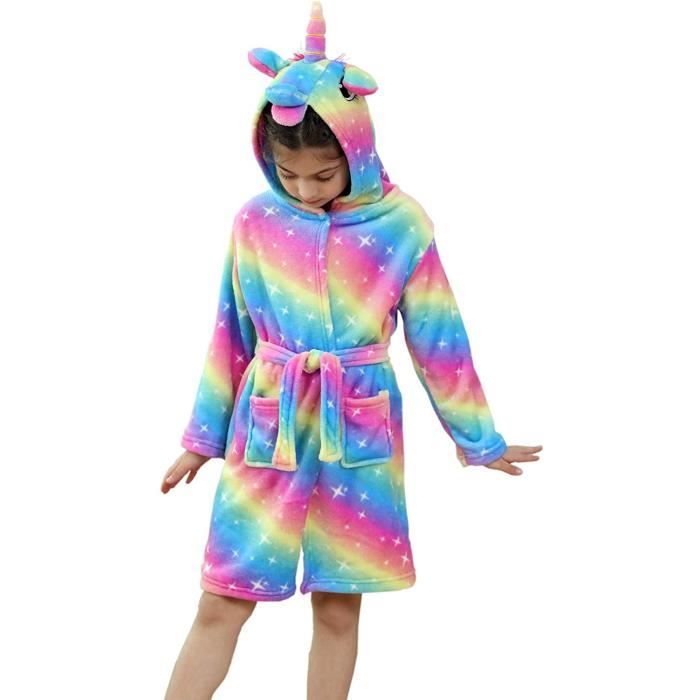 peignoir fille licorne