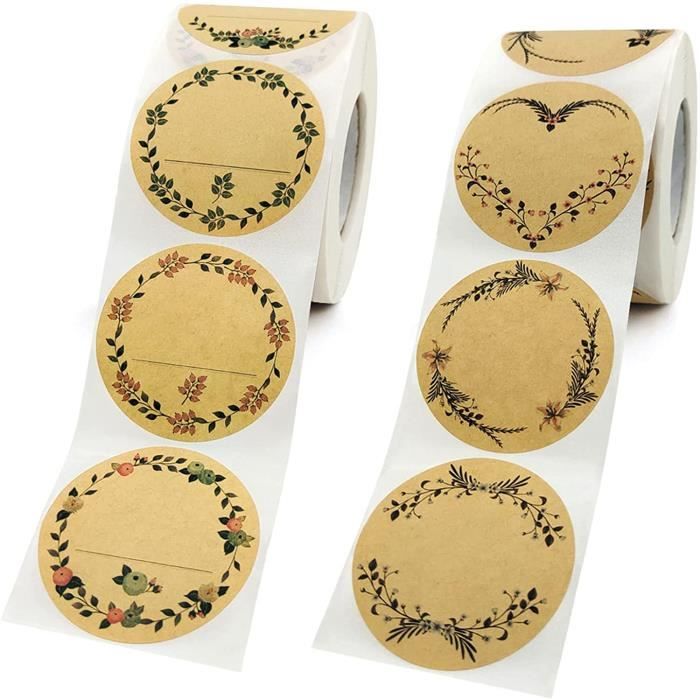 EACHPT Étiquettes pot de Confiture, Etiquette Bocaux, Etiquette Kraft