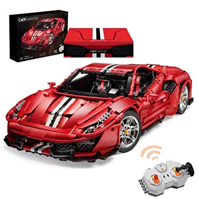 Jeu D'Assemblage MT90Y Technic voiture de sport ferrari 488 kits de construction pista, kit de supercar télécommandé 1: 8 2.4 GHz, b