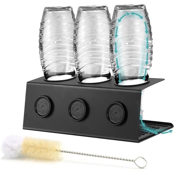 Inox Tasse Porte-bouteille Support égouttoir De Séchage Rack pour Soda Stream bouteilles 3 trous